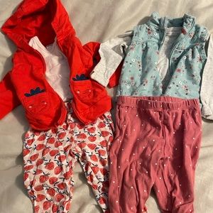 Baby girl outfits Size 9 months